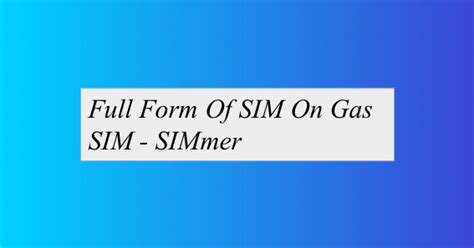 gas stove sim meaning